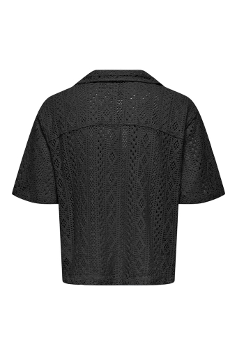Novak Relax Resort SS Lace Shirt Black