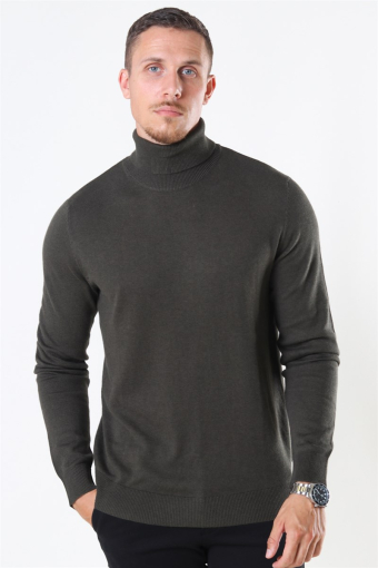 EMIL KNIT ROLL NECK Olive Night