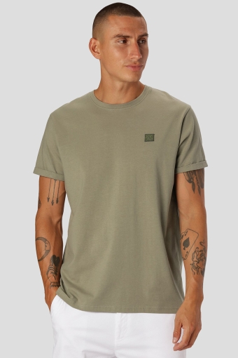 Basic Organic Tee Dusty Green Melangé