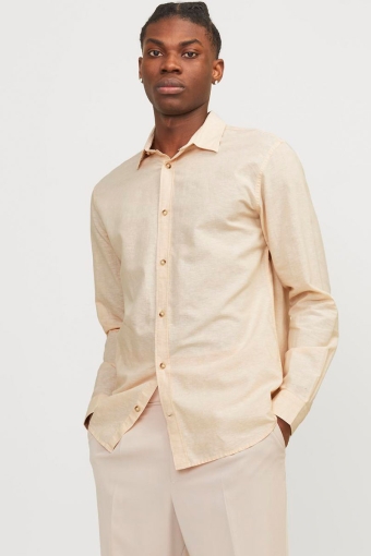 Summer Linen Shirt LS Apricot Ice