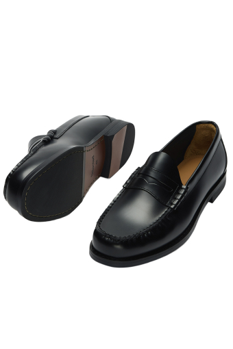 Billy Leather Penny Loafer Black
