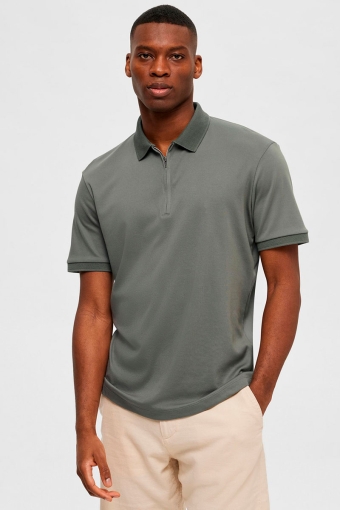 Fave Zip Polo SS Agave Green
