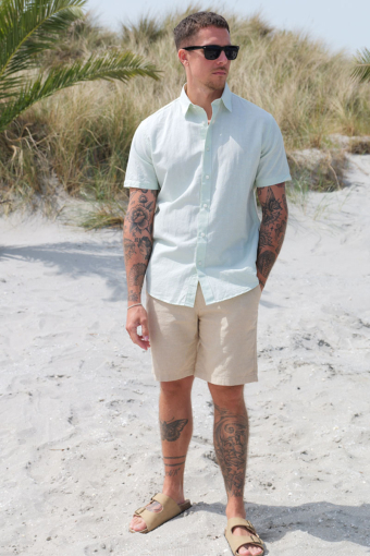 Reg New Linen Shirt SS Vetiver