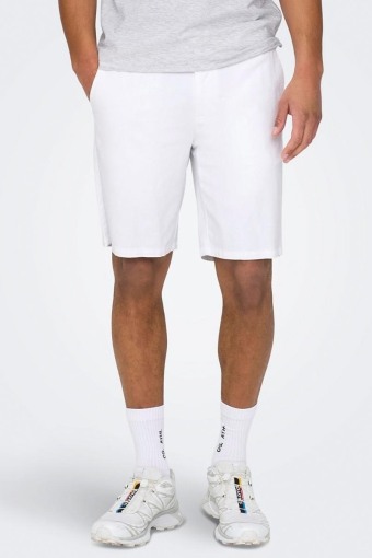 Mark Cotton Linen Shorts White