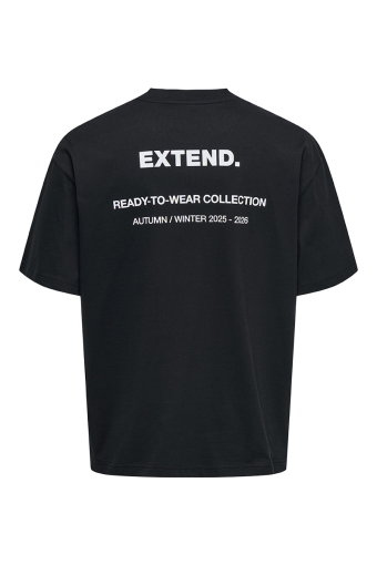 Lale Oversize Fit Tee Jet Black