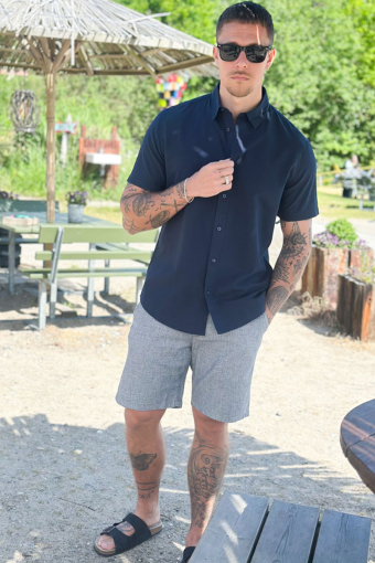 Regular New Linen Shirt SS Sky Captain