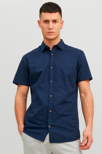 Summer Linen Shirt SS Navy Blazer