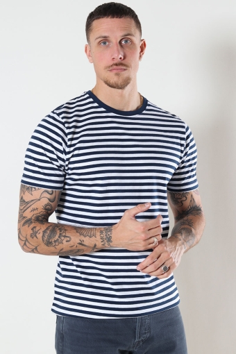 T-skjorte Striped Navy/White