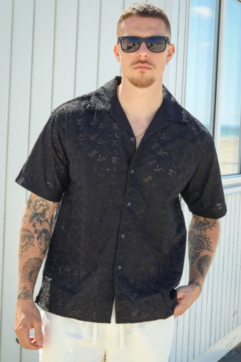 Havana Lace Resort Shirt Black