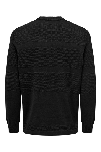 Malik Crew Neck Knit Black