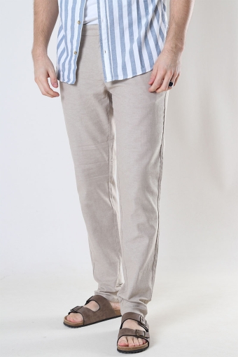 Mark Cotton Linen Pants Chinchilla