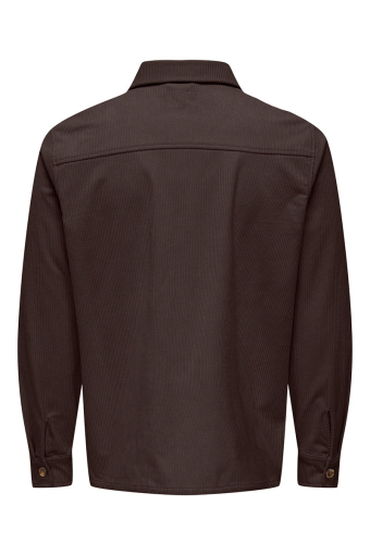 Tile Corduroy Shirt Coffee Bean