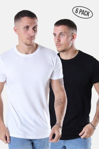 Cam T-shirt 6-Pack Black/White