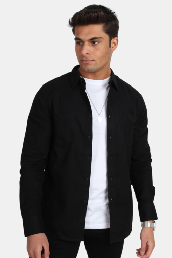 Flanell Skjorte Black/Black