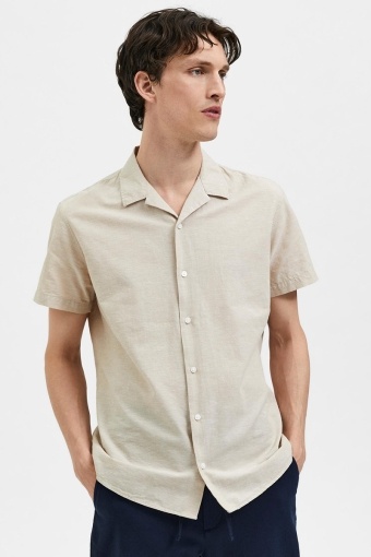 SLHREGNEW-LINEN SHIRT SS RESORT W Incense