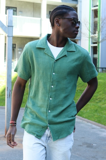 Cuba Muslin shirt SS Ivy Green