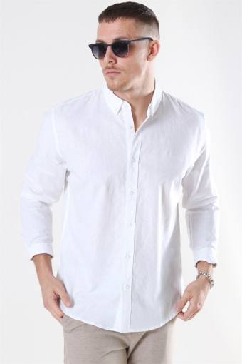 Cotton Linen Skjorte White