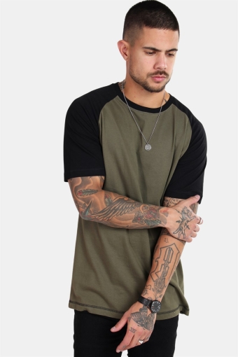 Raglan T-skjorte New Army/Black