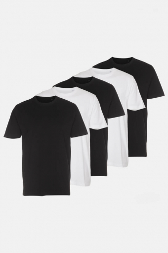 T-shirt 5-Pack Black/White