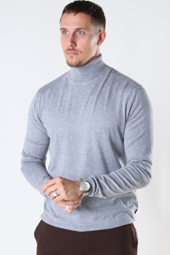 MALCOLM ROLL NECK KNIT Light Grey