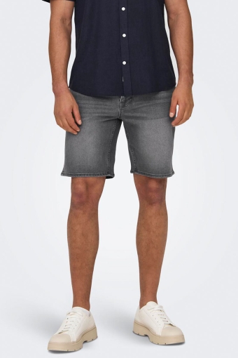 Weft Denim Shorts Medium Grey Denim