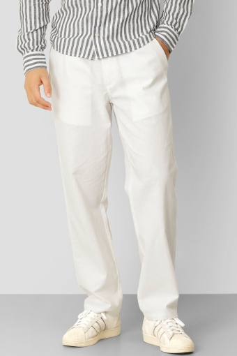 Barcelona Cotton Linen Pants White