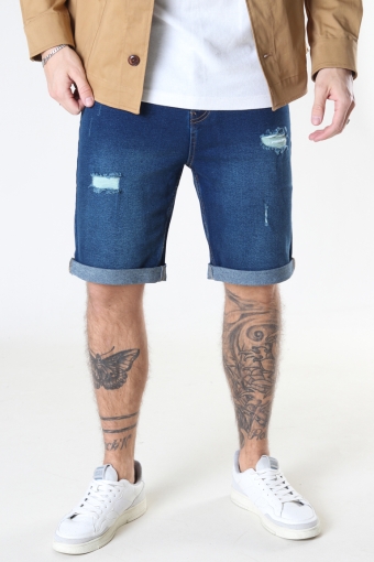 Mr Orange Denim Shorts Dark Blue destroy