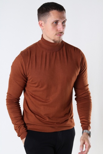 MALCOLM ROLL NECK KNIT Golden Brown