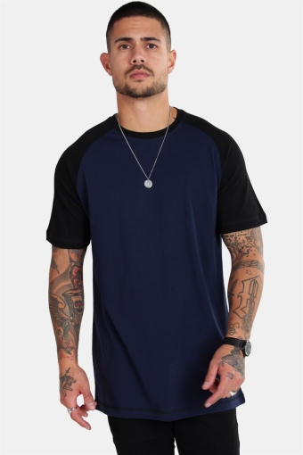 Raglan T-skjorte Blue Navy/Black