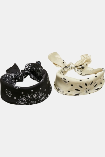 Satin Bandana 2-Pack Black/Lemon