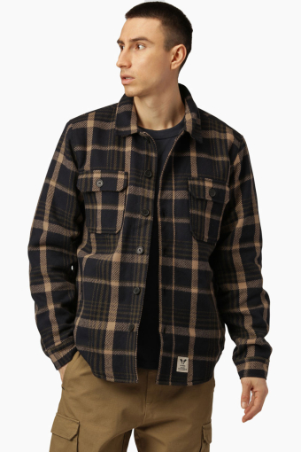 Connor Quilt Overshirt Navy Checked
