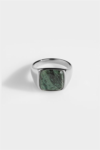 Ring Verde SignatKlokkee Green Marble Silver