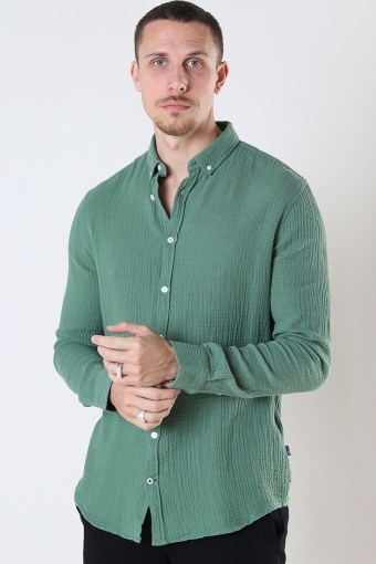 Johan Muslin shirt Ivy Green