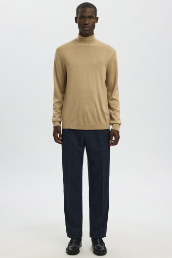 Tray LS Merino Knit Roll Neck Kelp