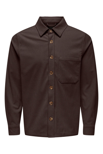 Tile Corduroy Shirt Coffee Bean