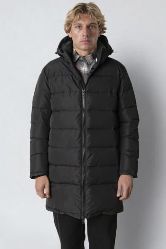 Liam Puffer Long Jacket Black