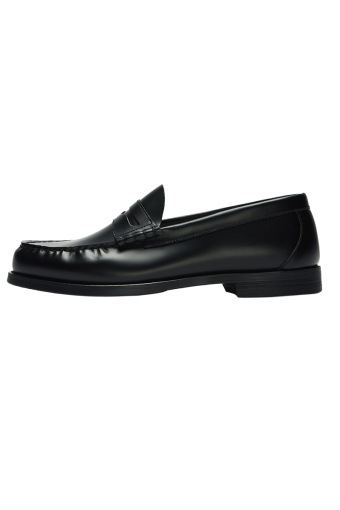 Billy Leather Penny Loafer Black