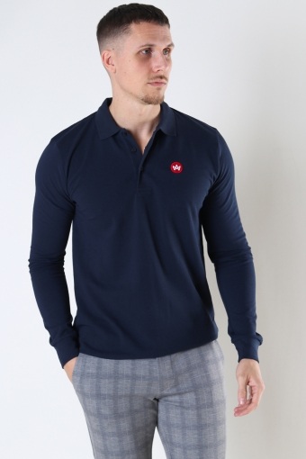 Albert Organic/Recycled L/S polo Navy