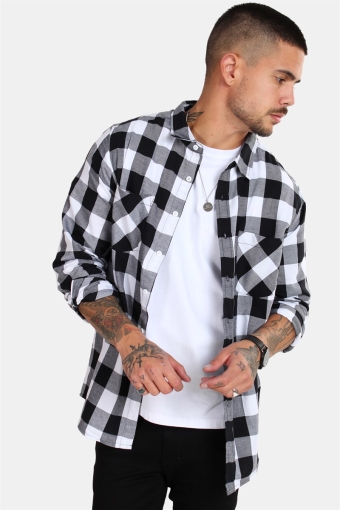 Checked Flanell Skjorta Black/White