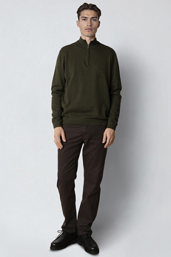 Claude half-zip knit Rosin melange