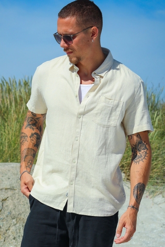 Allan SS Linen Shirt Oatmeal