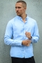 Solid Val Oxford Stretch Shirt LS Sky Blue