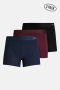 Jack & Jones BASIC BAMBOO TRUNKS 3 PACK Port Royale Black - Navy blazer