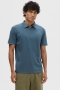 Selected Fave Zip Polo SS Bering Sea