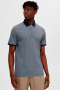 Selected Fave Zip Polo SS Sky Captain Melange