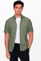 ONLY & SONS Caiden SS Linen Shirt Swamp
