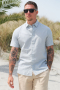 Selected Regular Sun Linen Shirt SS Iceberg Green / White