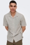 ONLY & SONS Caiden SS Resort Linen Shirt Chinchilla